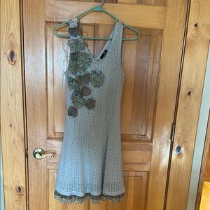 Elegant Gray Sleeveless Dress